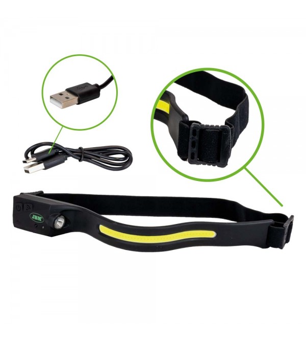 LAMPADA FRONTALE COB+LED 350LM