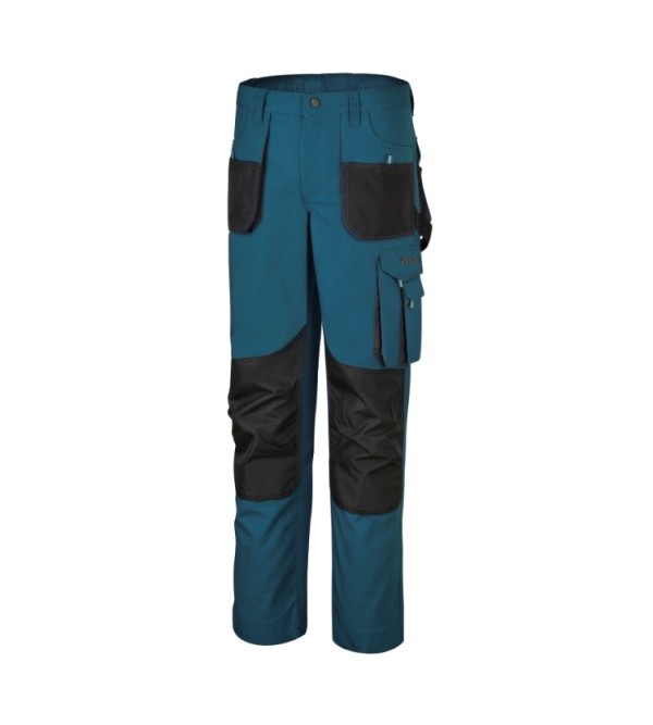 PANTALONE MULTITASCHE 260G PETROLIO