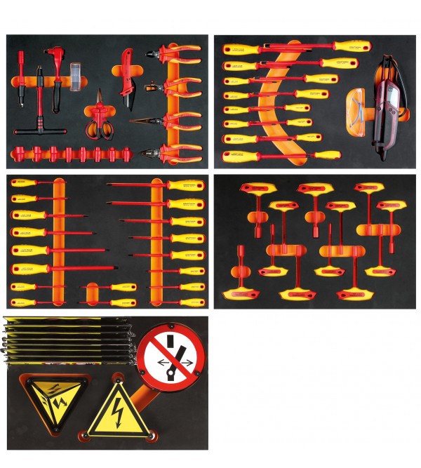 Carrello da officina 7 cassetti  + 95 attrezzi VDE inclusi Kraftwerk 102.117.400 Carrello da officina 7 cassetti  + 95 attrezzi VDE inclusi Kraftwerk 102.117.400