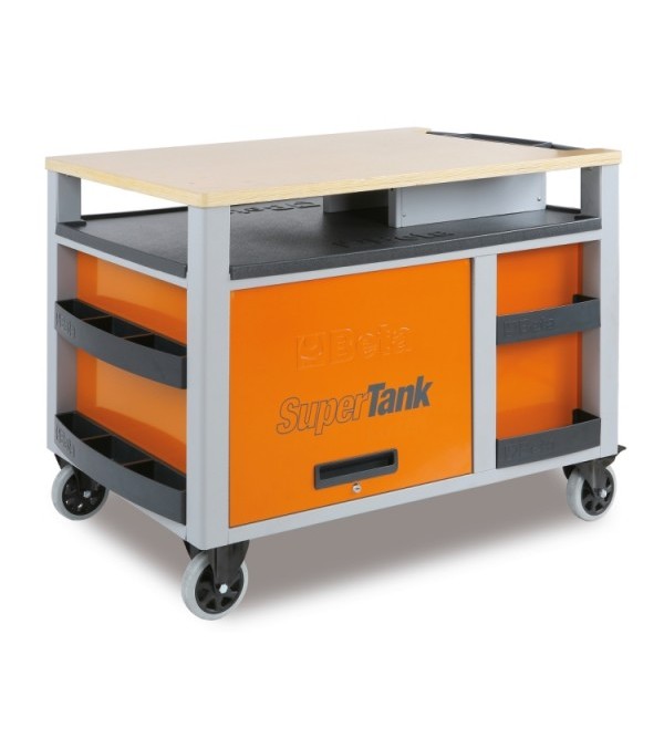 Carrello Porta Utensili Supertank 10 cassetti Arancione Vuoto Beta C28