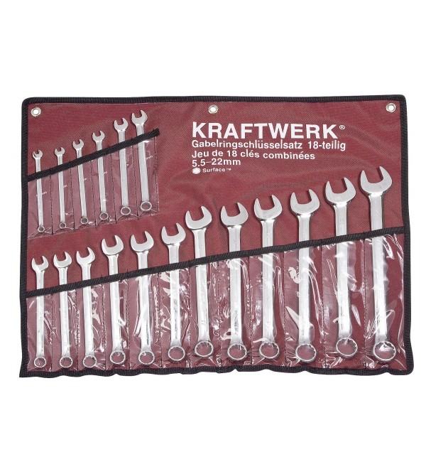 18-Piece Combination Wrench Set set 5.5-22mm with ...